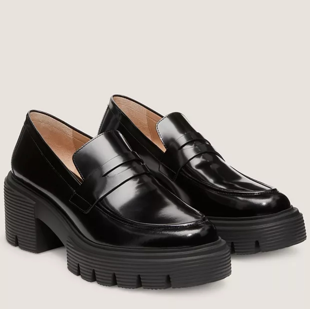 Stuart Weitzman Soho Loafer Spazzolato Leather Size 10.5